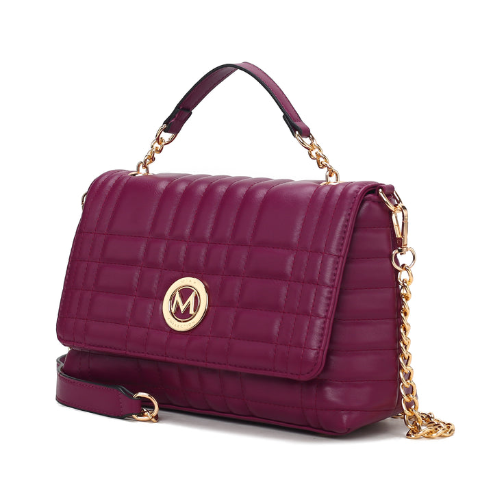 Navy Mkf Lola Quilted Women Shoulder Bag By Mia K