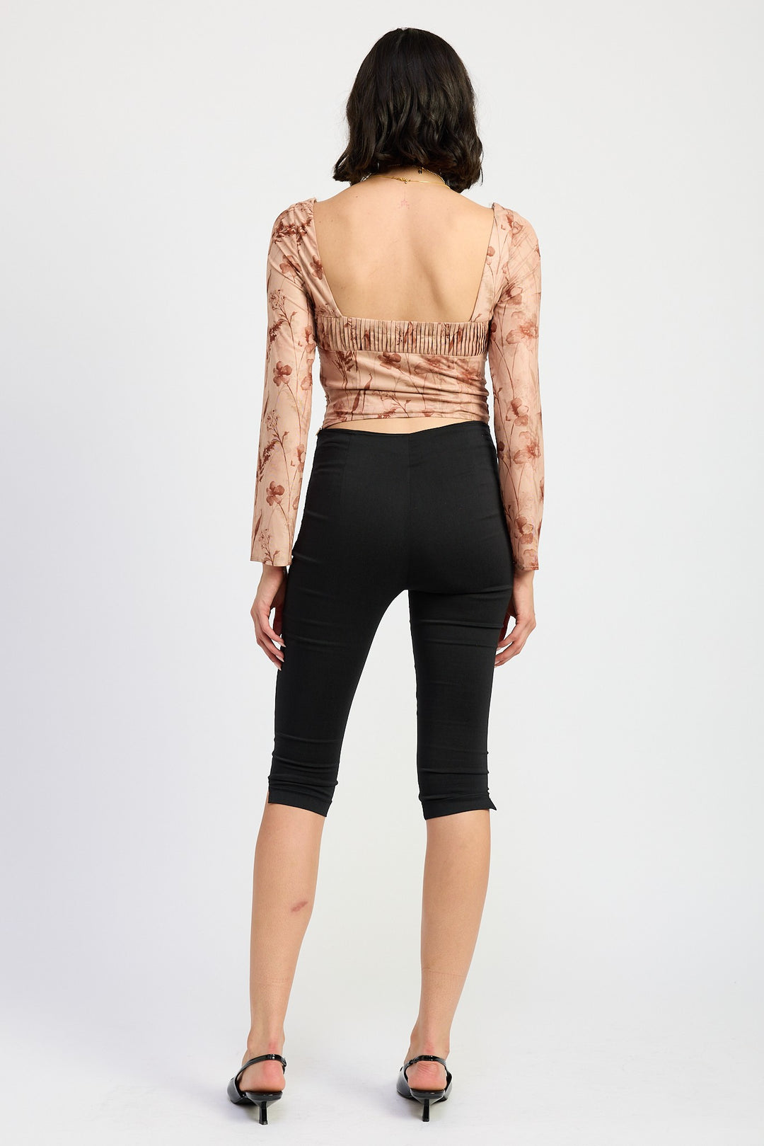 Sweetheart Square Nekc Floral Top