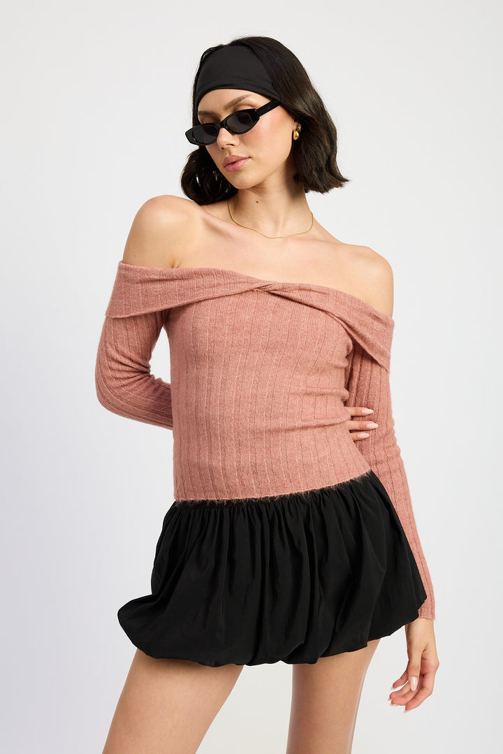 Off Shoulder Sweater Top 1