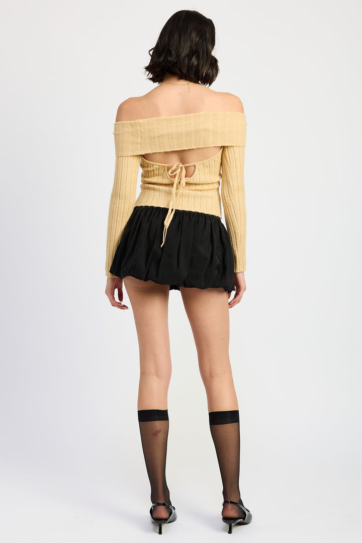Off Shoulder Sweater Top 1