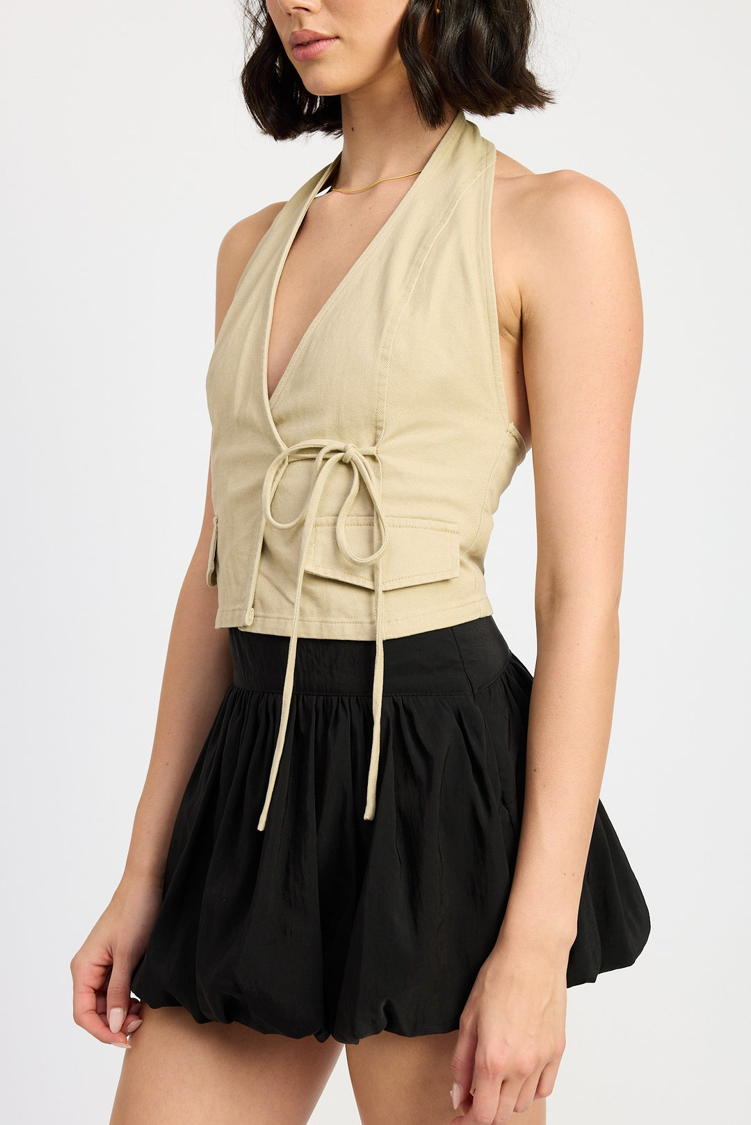 Wrapped Halter Neck Top 1