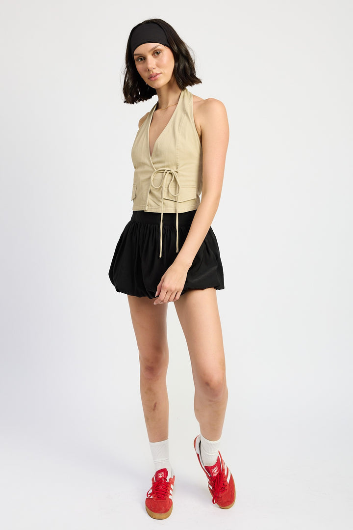 Wrapped Halter Neck Top 1
