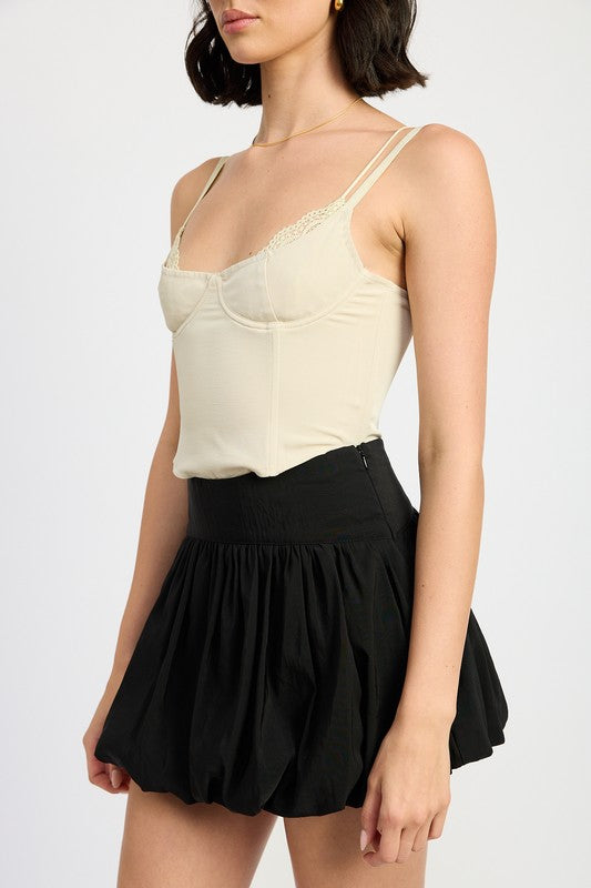 Peekaboo Lace Corset Top