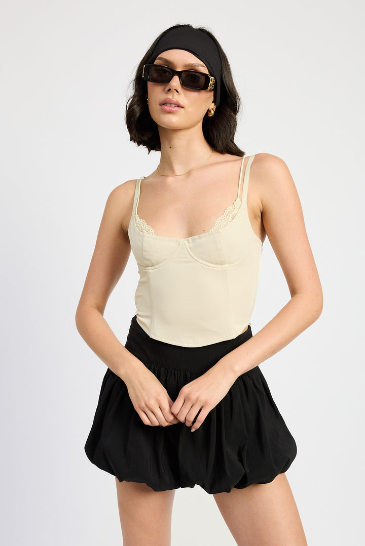 Peekaboo Lace Corset Top