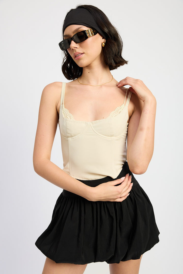 Peekaboo Lace Corset Top