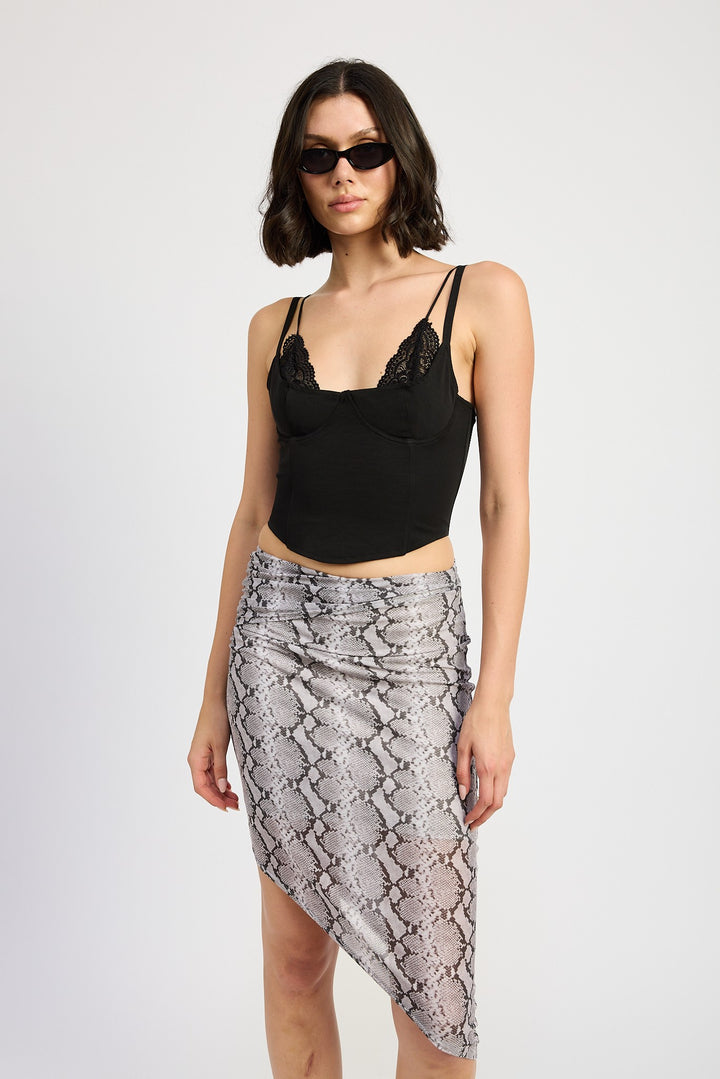 Peekaboo Lace Corset Top