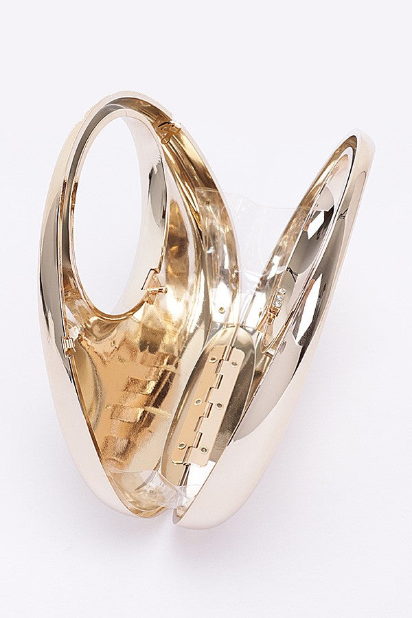 Polished Molded Top Handle Clutch 1