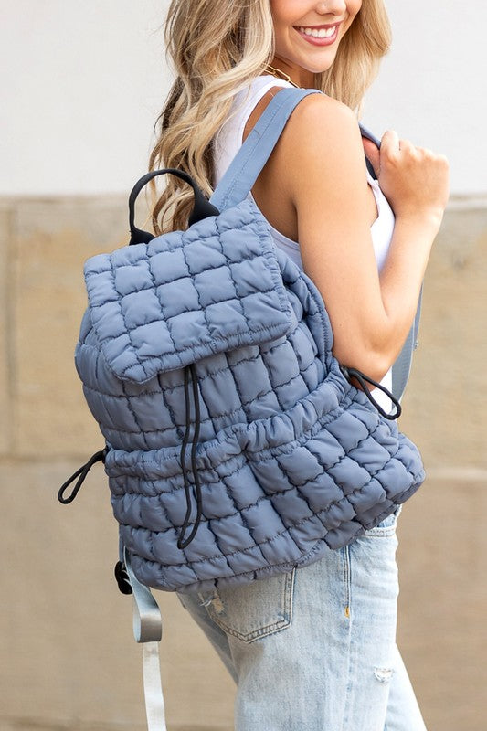 Pebble Stevie Quilted Puffer Backpack