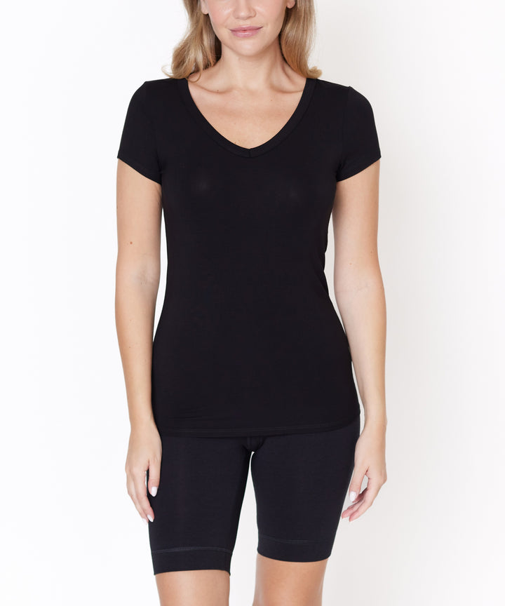 Bamboo V Neck Fitted Top