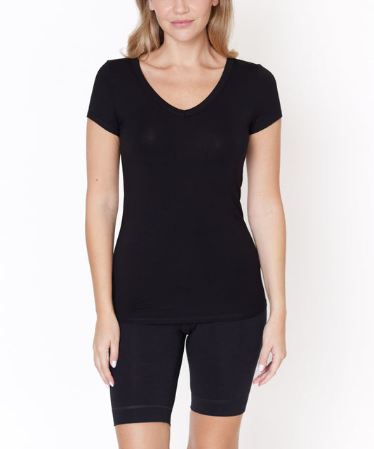 Bamboo V Neck Fitted Top