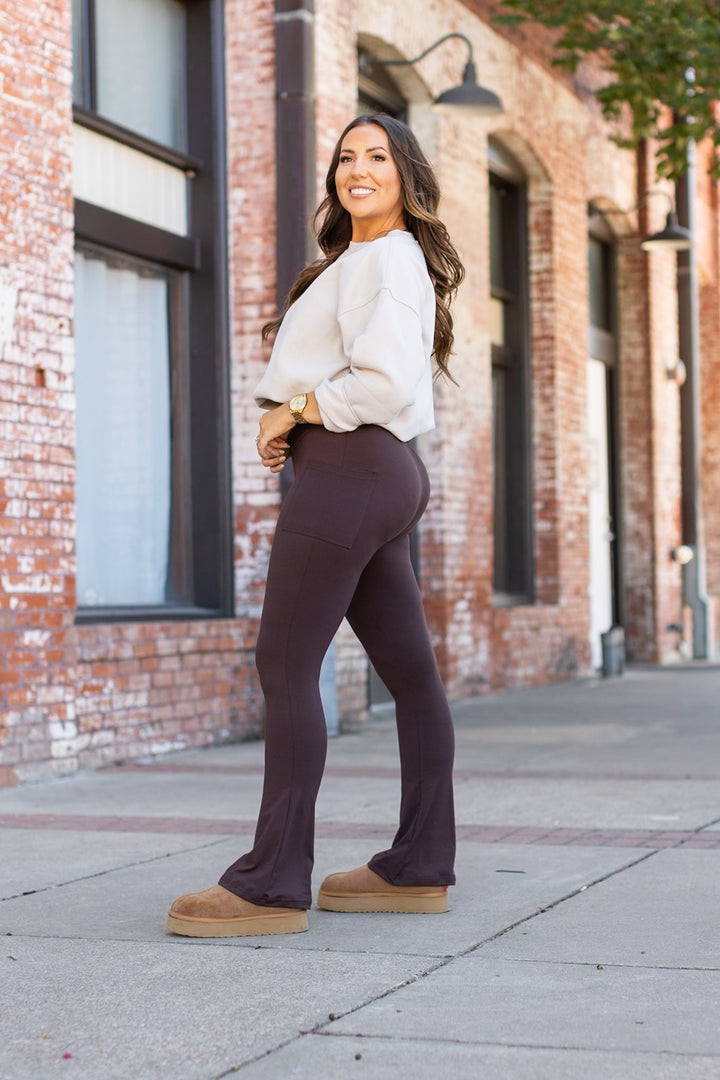 The Brandy Brown Flare With Pockets 1