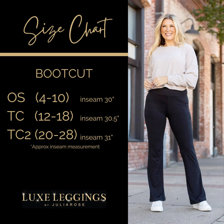 The Liz Crossover Bootcut Leggings With Pockets