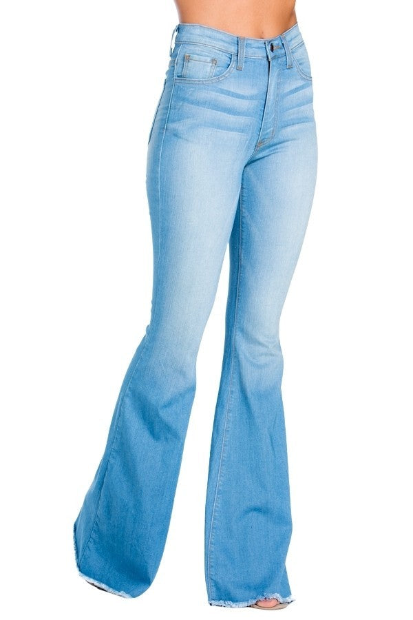 Light Wash Logan Bell Bottom Jean In Light Wash