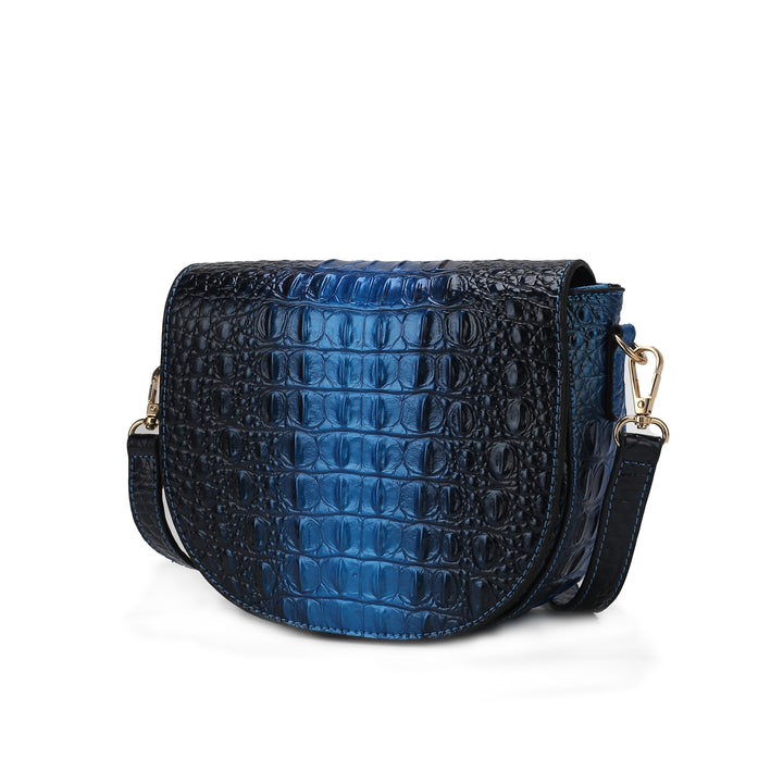 Gold Mkf Amalia Croc Embossed Crossbody Bag By Mia K