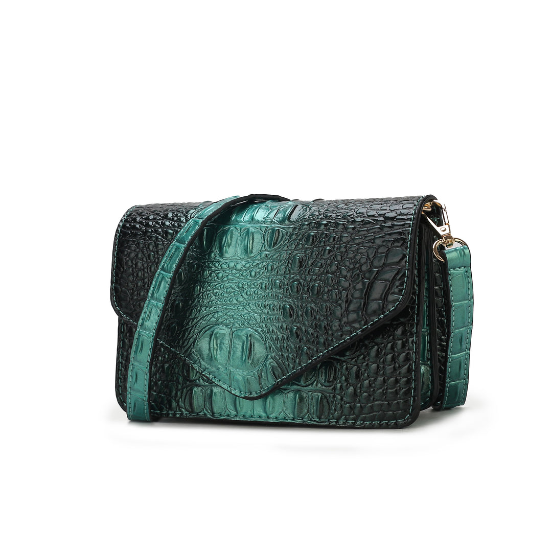 Mkf Vanta Croc Embossed Saddle Bag By Mia K