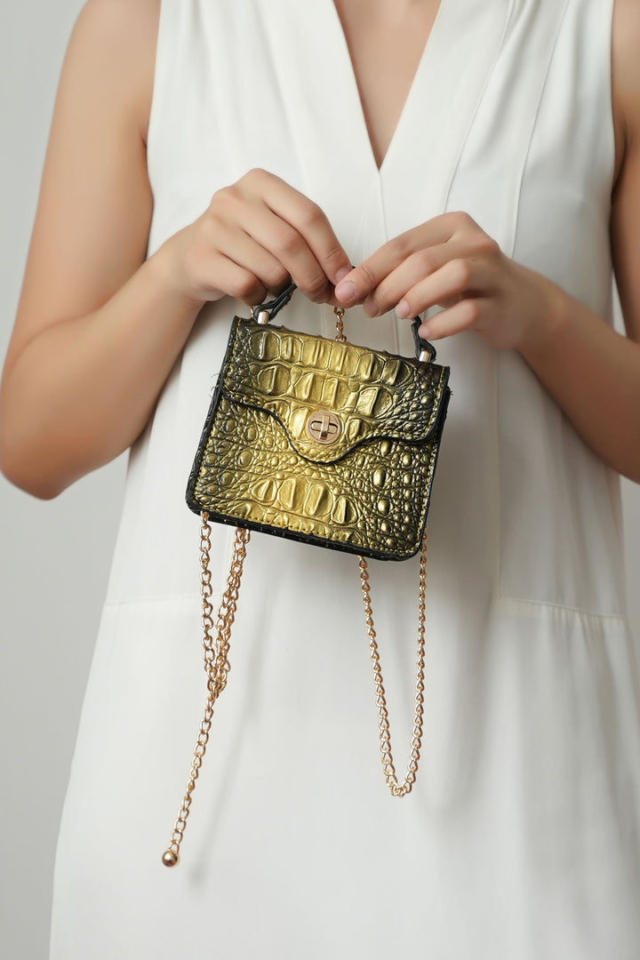 Blue Mkf Luxe Mini Satchel With Chain Strap By Mia K
