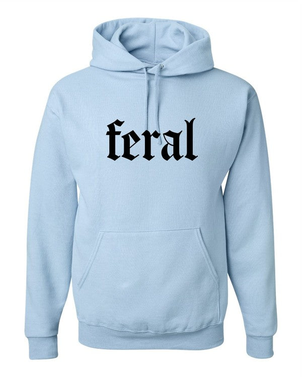 Oxford Grey Feral Graphic Hoodie 1