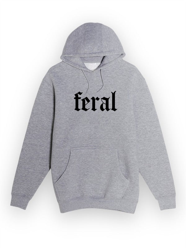 Soft Pink Feral Graphic Hoodie 1