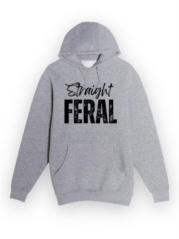 White Straight Feral Graphic Hoodie