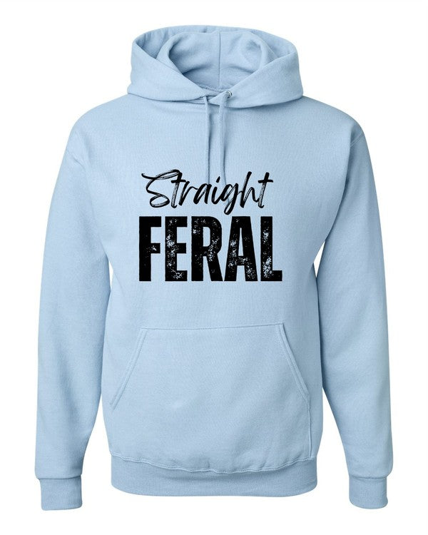 Oxford Grey Straight Feral Graphic Hoodie