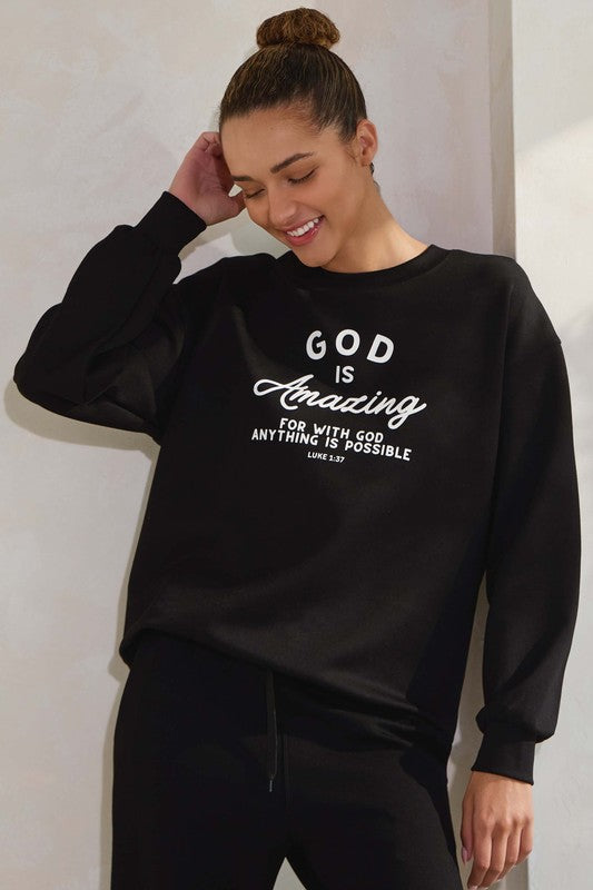 Black God Is Amazing Ultra Comfy Pullover Sweatshirt 1