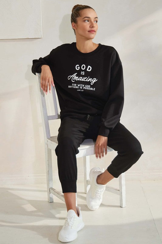 God Is Amazing Ultra Comfy Pullover Sweatshirt 1