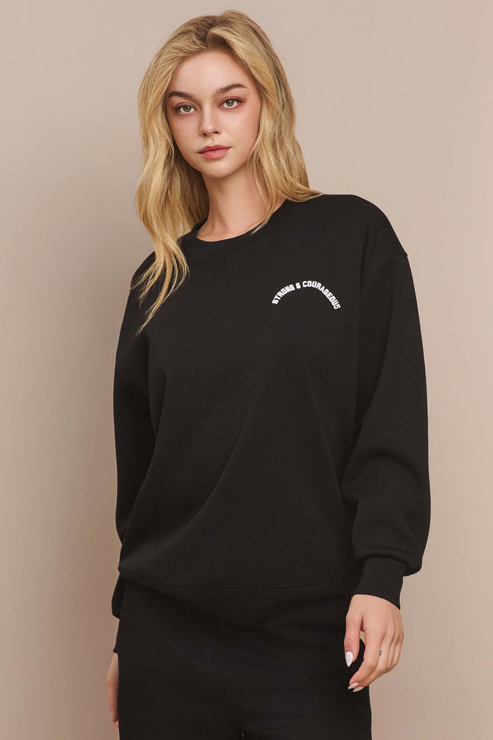 Black Strong Courageous Ultra Comfy Sweatshirt
