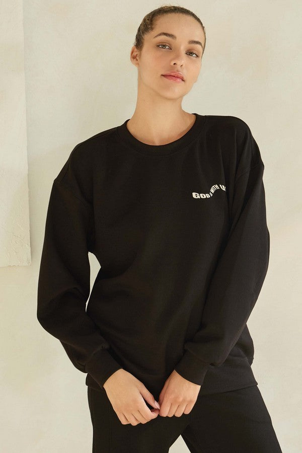 Black God Is With Us Ultra Comfy Pullover Sweatshirt