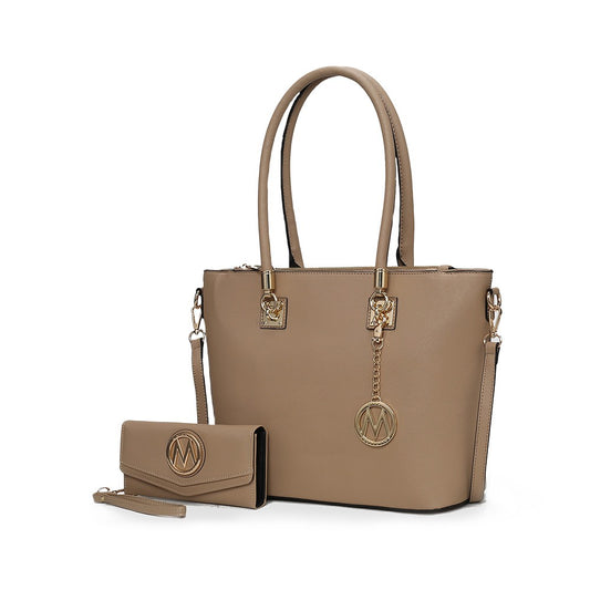 Blush Mkf Vanessa Tote Wallet Set By Mia K