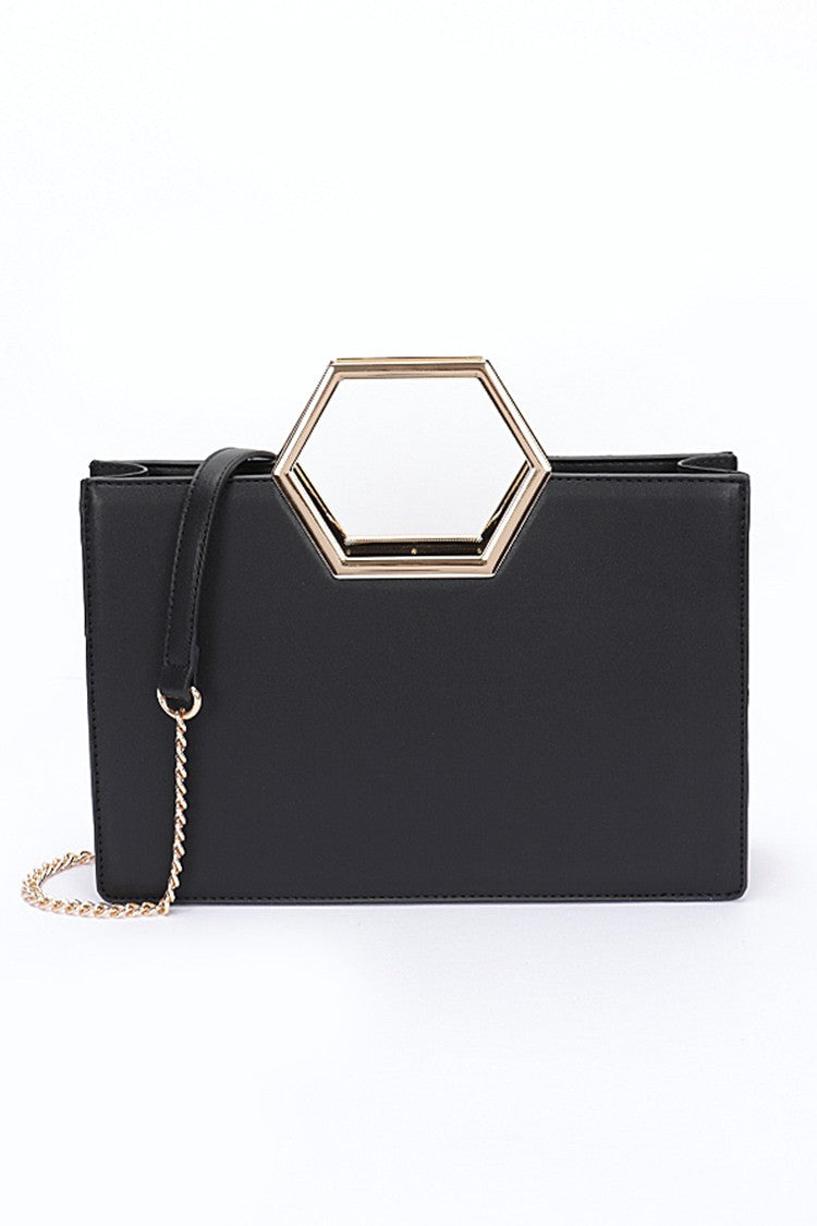 Burgundy Top Handle Structured Tote Bag