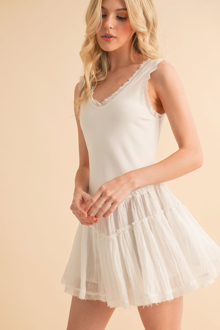 Oatmeal Love Drop Waist Dress