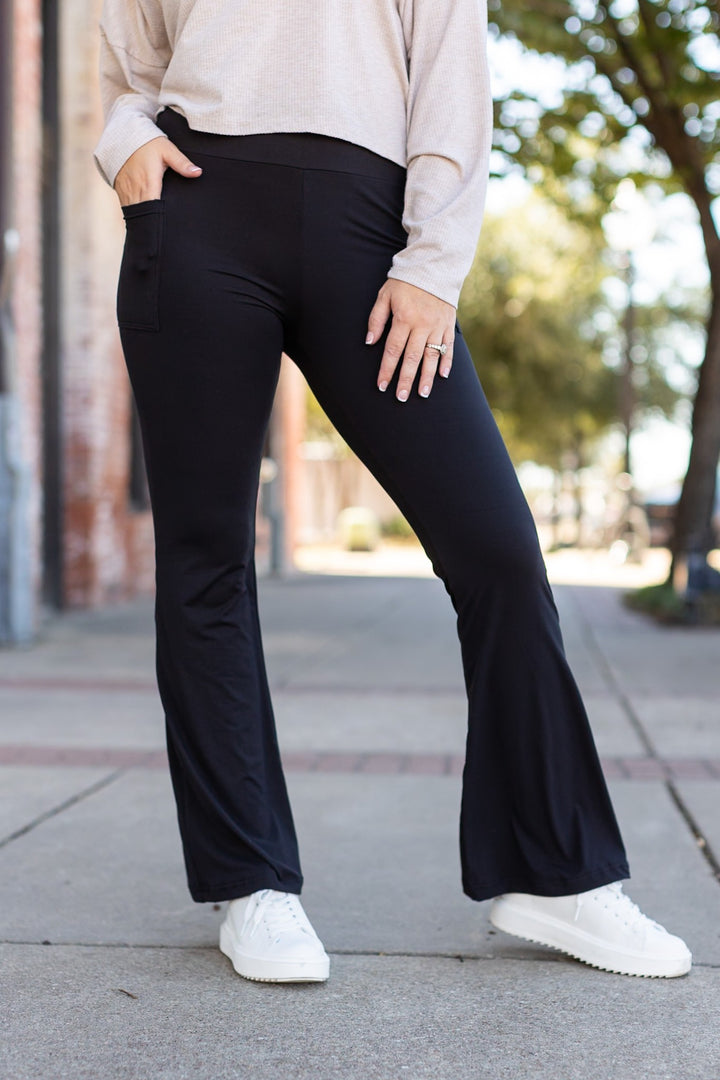 The Vanessa 30 In Inseam Black Bootcut Leggings 2