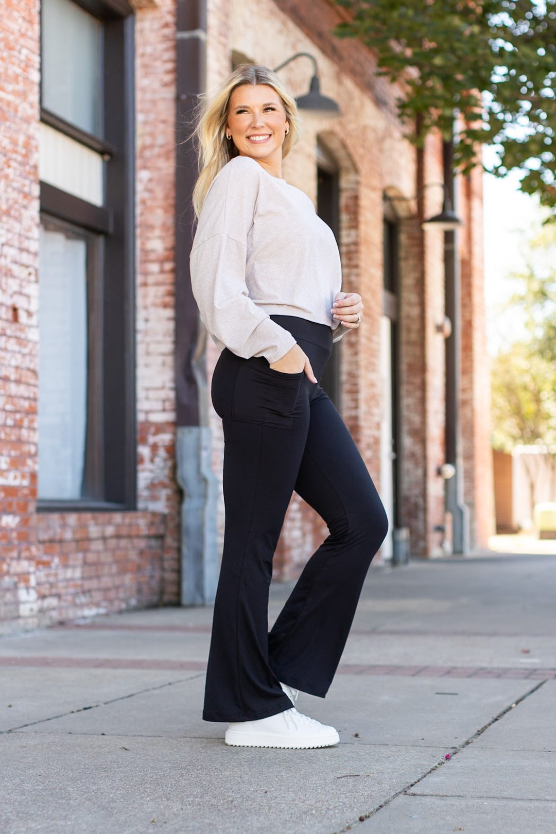 The Vanessa 30 In Inseam Black Bootcut Leggings 2