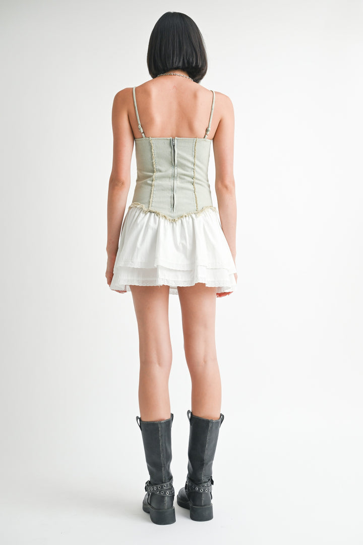 Mini Sleeveless Denim Dress