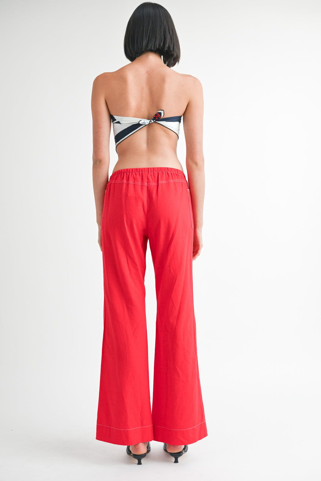 Linen Bow Tie Pants