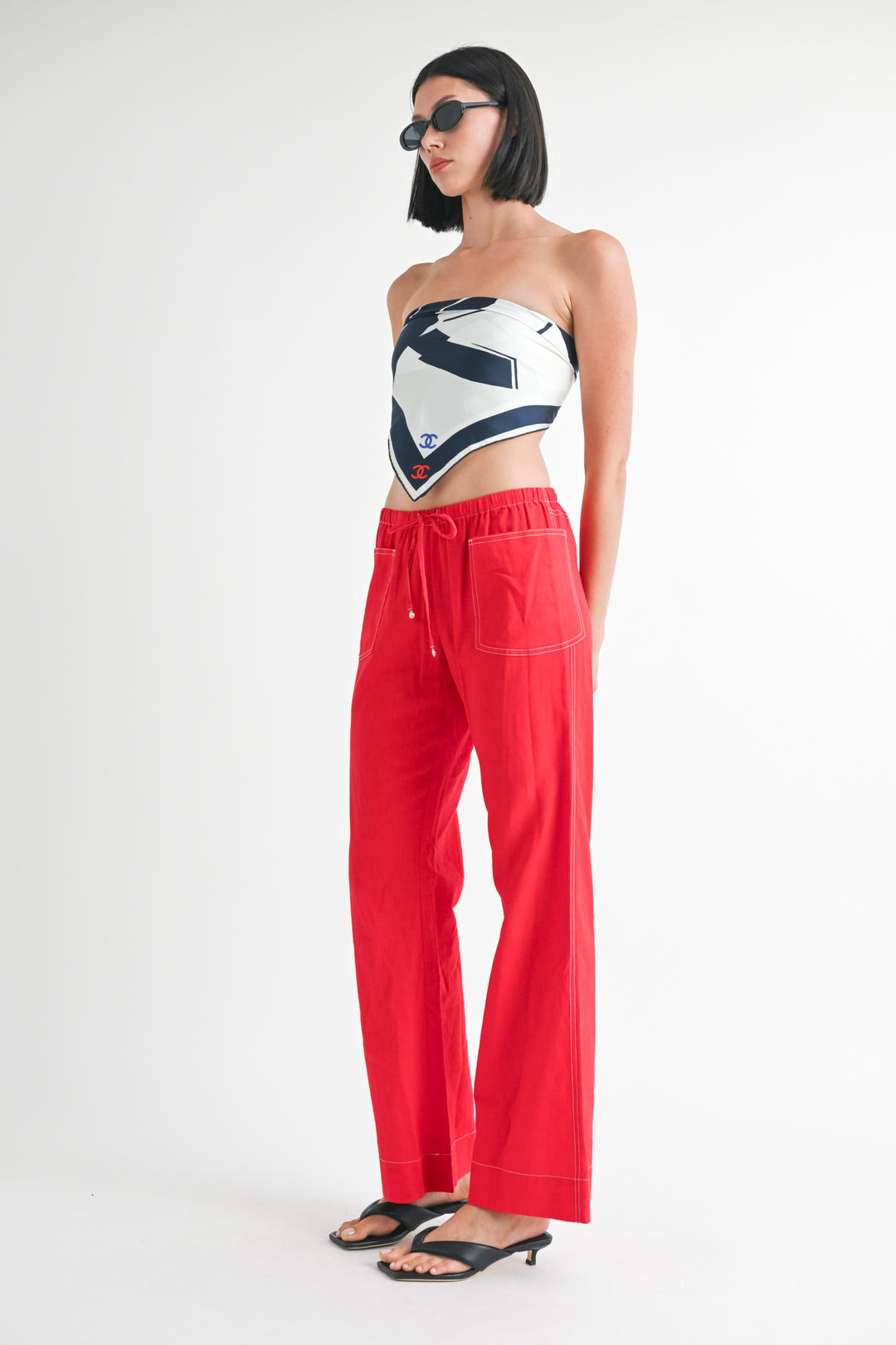 Linen Bow Tie Pants