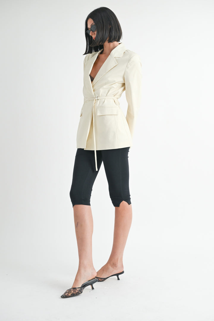 Blazer With Waist Belt