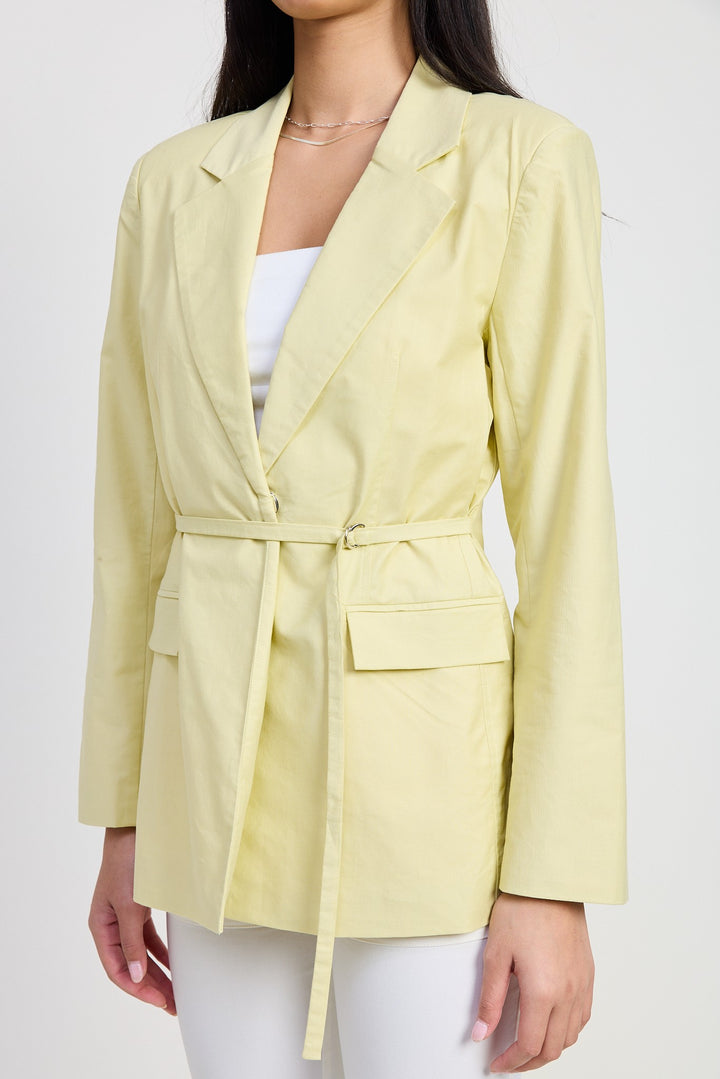 Blazer With Waist Belt