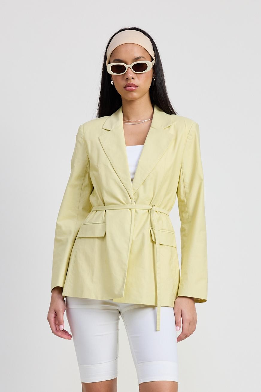 Blazer With Waist Belt