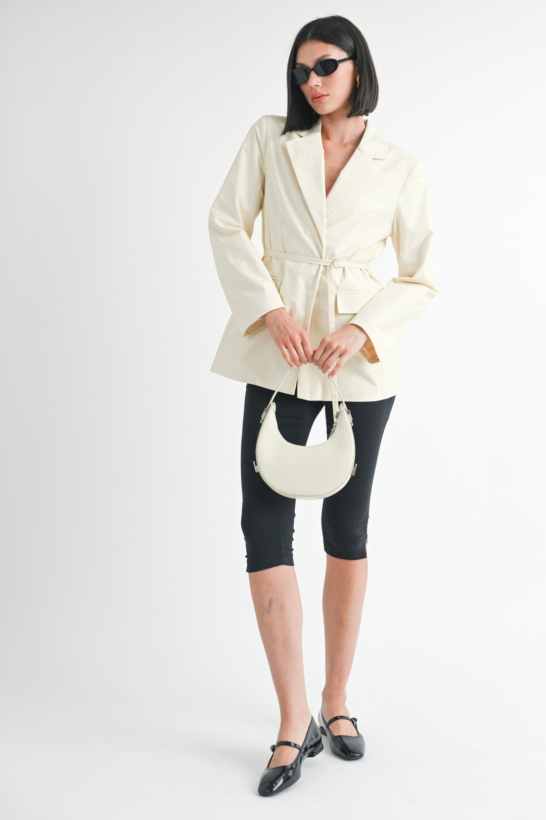 SAGE Blazer With Waist Belt
