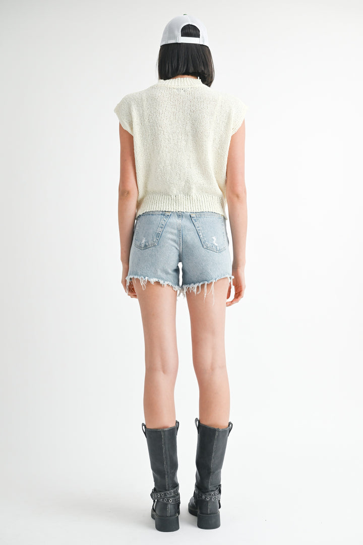 Sleeveless Sweater Top
