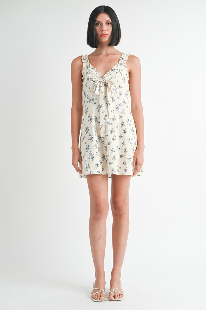 Mini Ruffle Bow Tie Dress