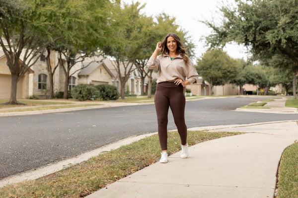 The Becca Brown Crossover Full Length Leggings 1