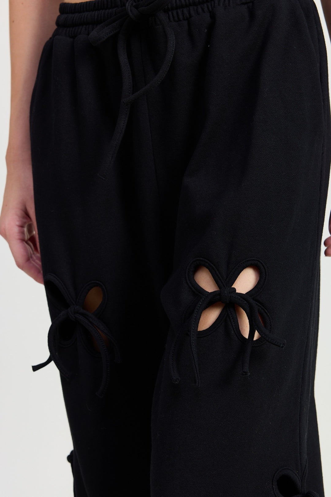 French Terry Pants With Cutout Detail