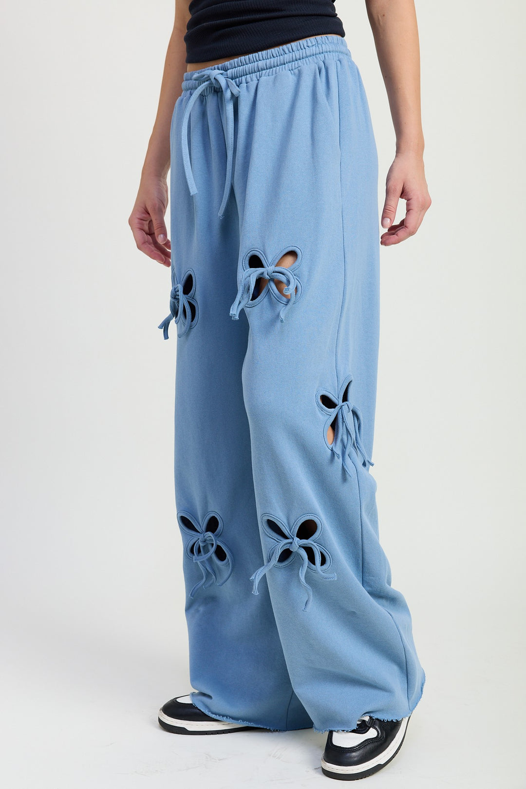 French Terry Pants With Cutout Detail