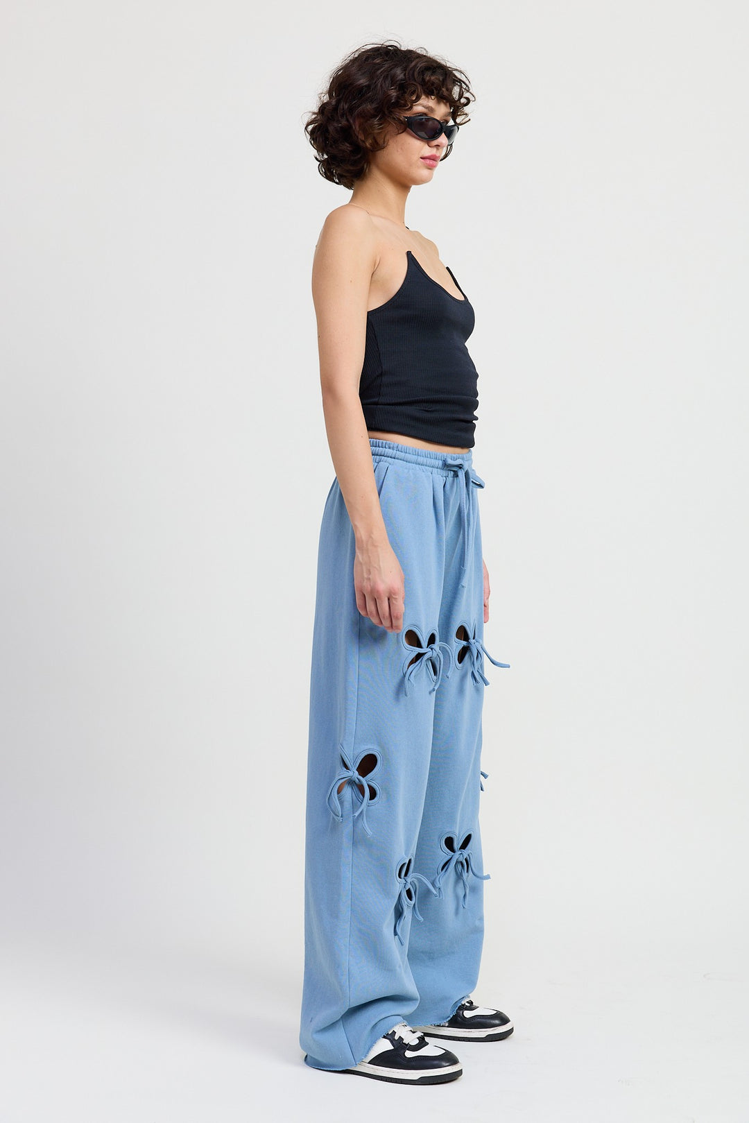 French Terry Pants With Cutout Detail