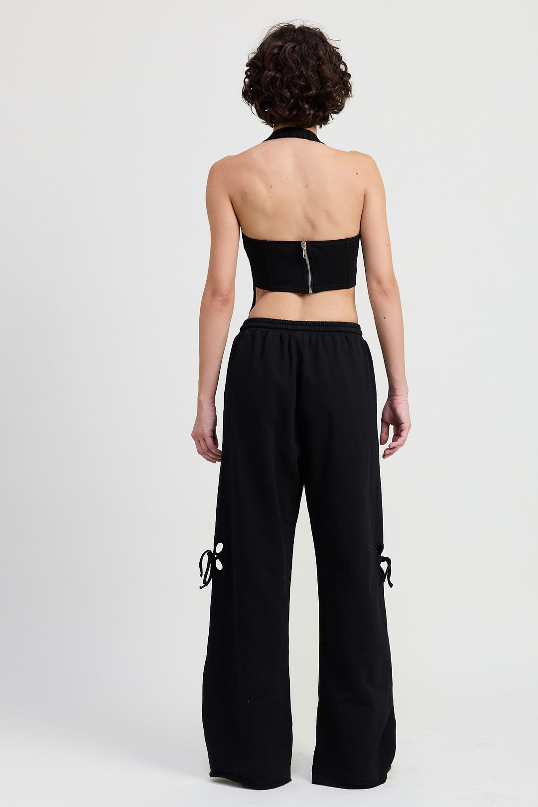 French Terry Pants With Cutout Detail