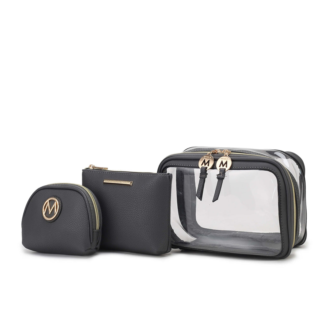 Pewter Mkf Laura 10 Pcs Cosmetic Set By Mia K