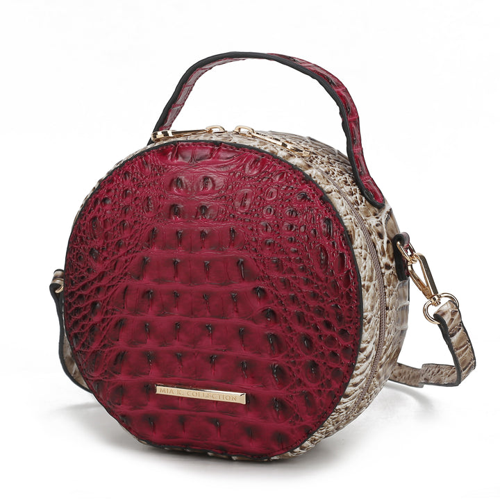 Navy Mkf Ynnari Croc Embossed Crossbody Bag By Mia K