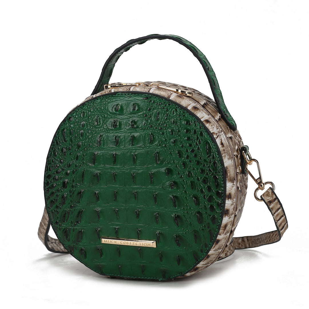 Orange Mkf Ynnari Croc Embossed Crossbody Bag By Mia K